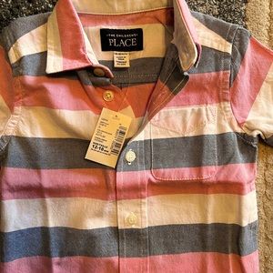12-18months Short Sleeve Polo by Children’s Place w/tag, 100% Cotton,blue/white